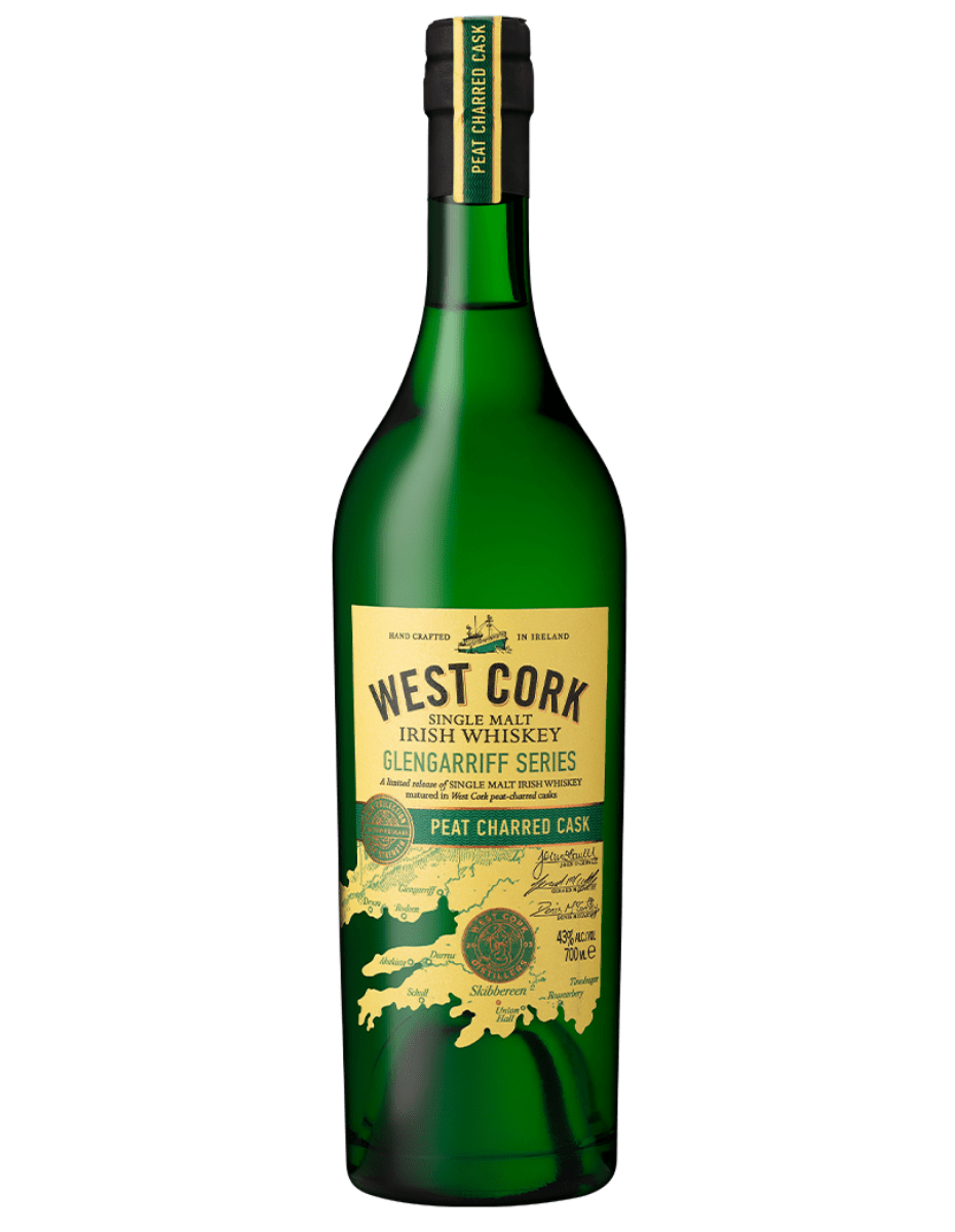 410 WEST CORK GLENGARRIFF PEAT CHARRED CASK 43% 0,7L - obrazek 1