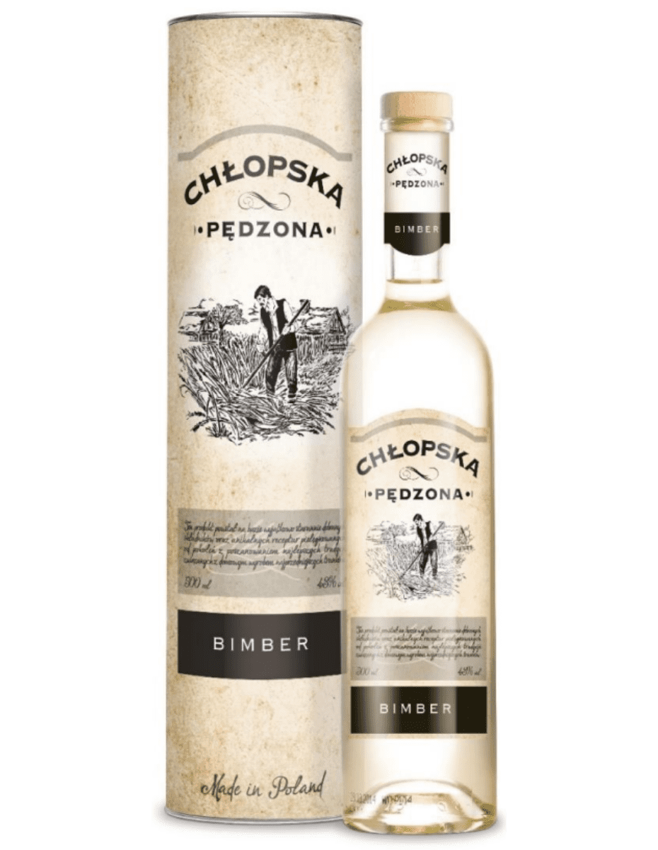 165 CHŁOPSKA PĘDZONA BIMBER +TUBA 43% 0,5L - obrazek 1