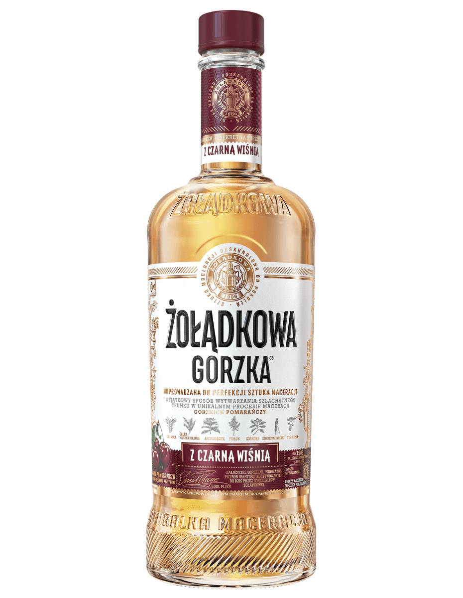 178 ŻOŁĄDKOWA GORZKA Z CZARNĄ WIŚNIĄ 25% 0,5L - obrazek 1