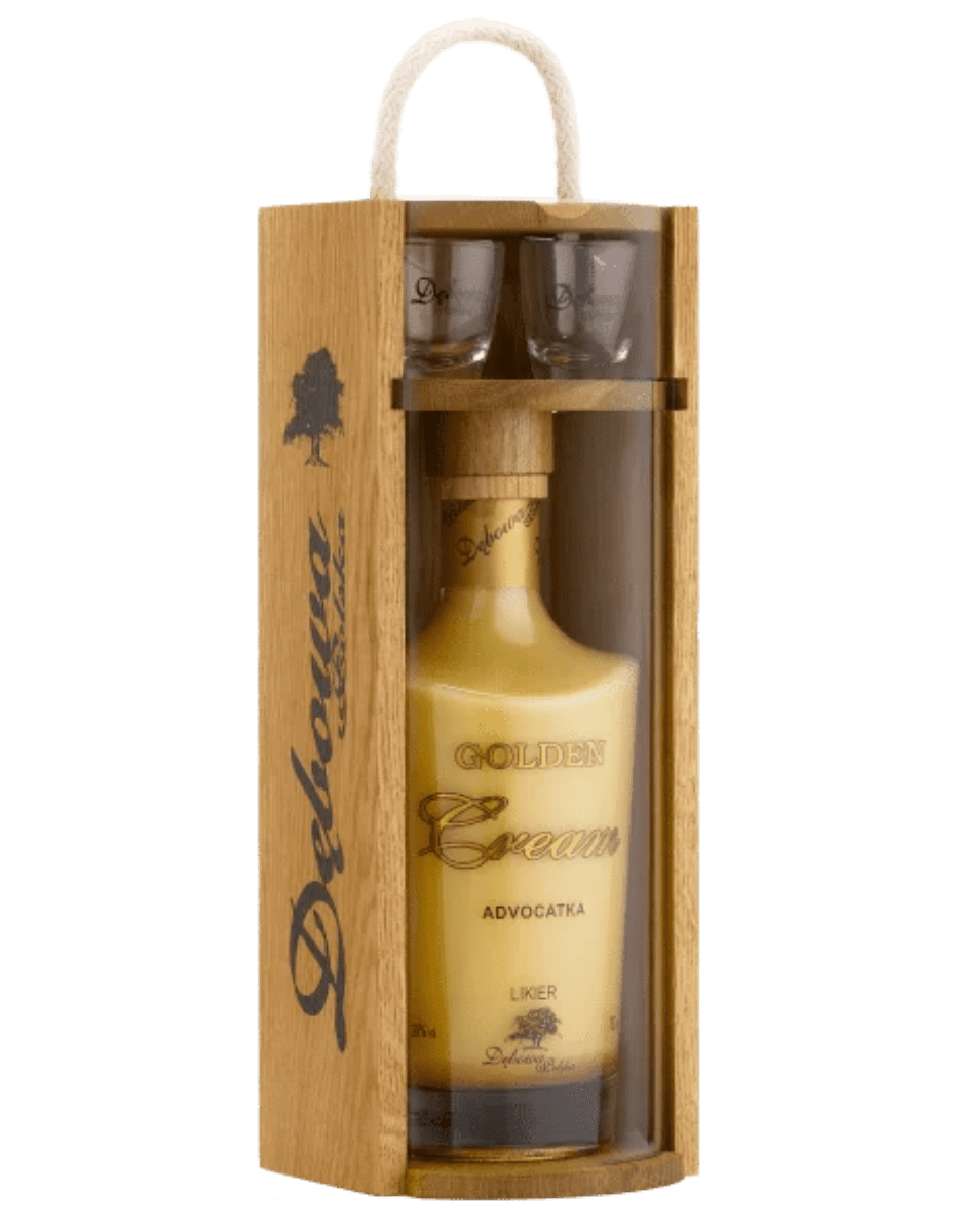 191 DĘBOWA GOLDEN CREAM ADVOCATKA +2 KIELISZKI 20% 0,7L - obrazek 1