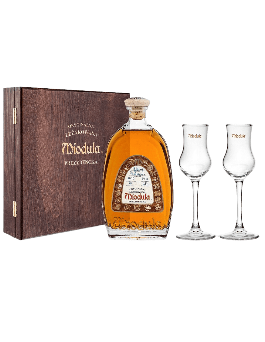 257 MIODULA PREZYDENCKA+ 2 KIELISZKI 40% 0,5L - obrazek 1