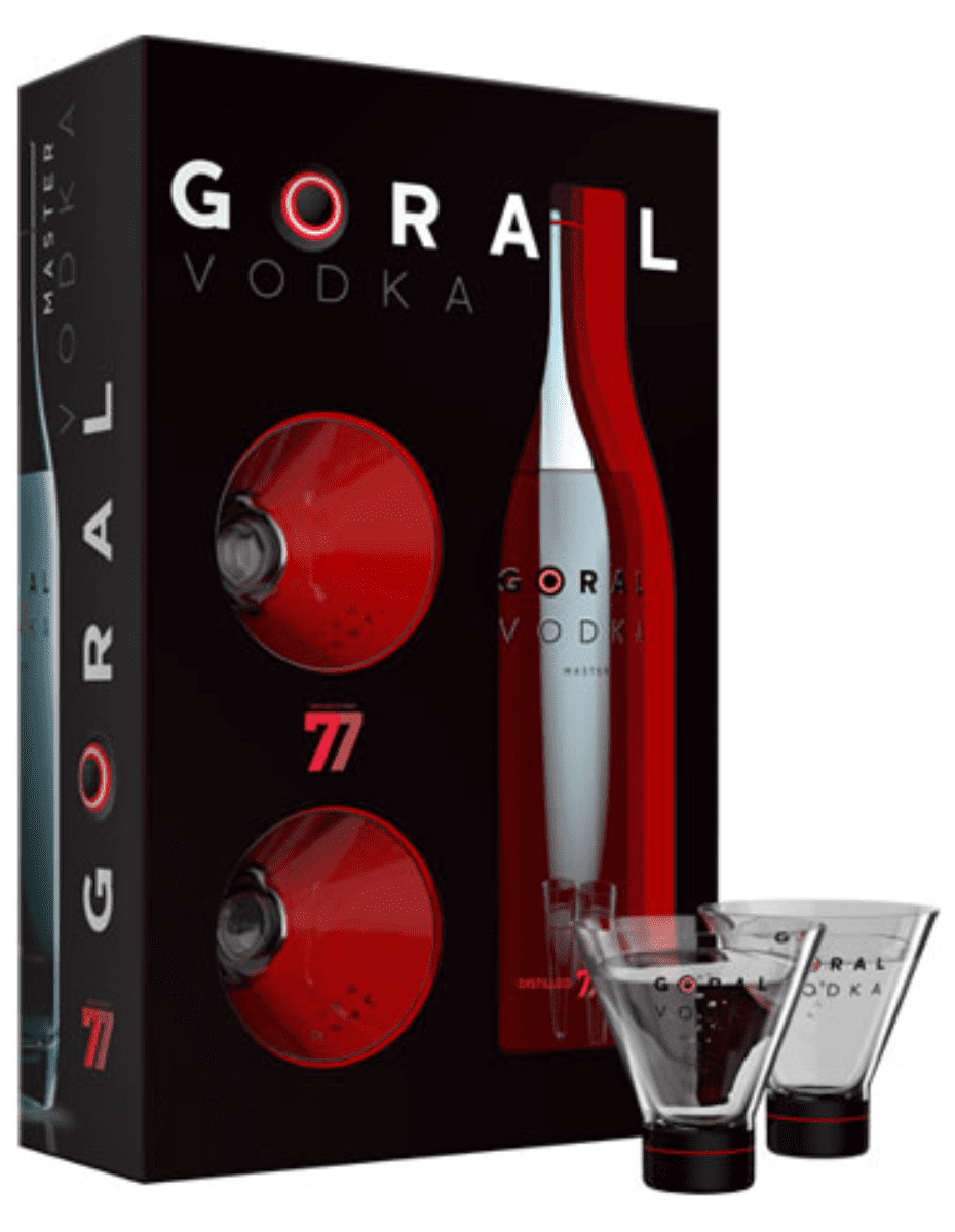120 GORAL VODKA MASTER +2 KIELISZKI 40% 0,7L - obrazek 1