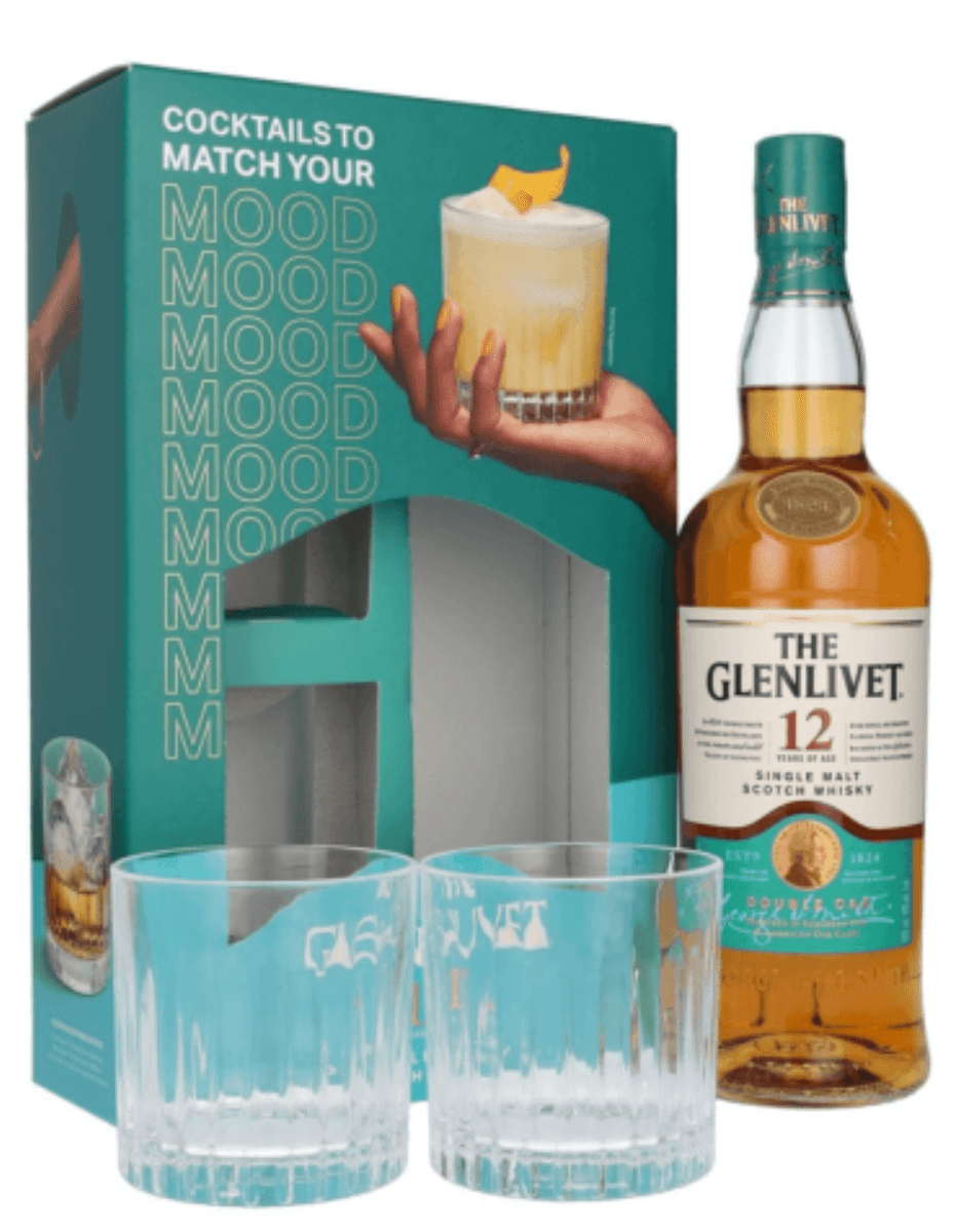 133 GLENLIVET 12YO +2 SZKLANKI 40% 0,7L - obrazek 1