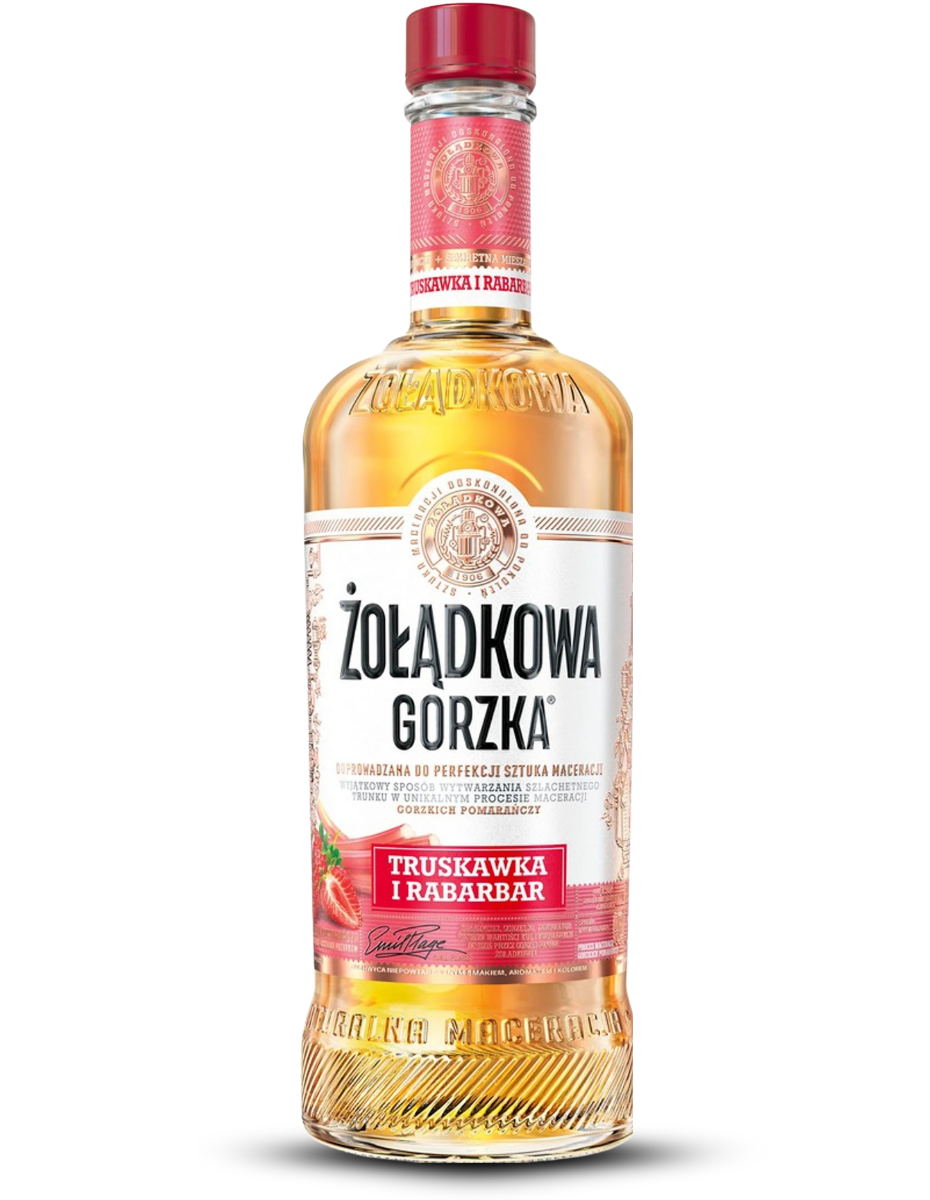 żoładkowa truskaw ŻOŁĄDKOWA GORZKA TRUSKAWKA I RABARBAR 25% 0,5L - obrazek 1